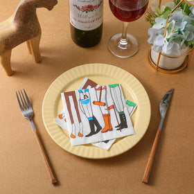 Janlaugh Derby napkins size five by five inches for easy handling