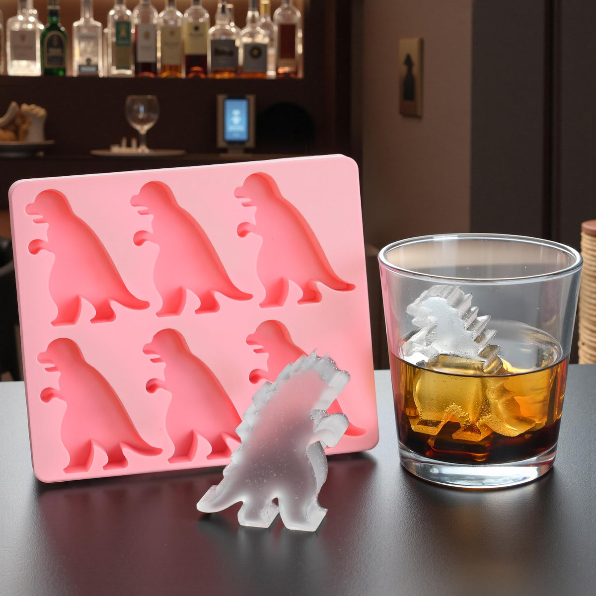 JANLOVE large silicone ice mold shows flexible, easy-release design