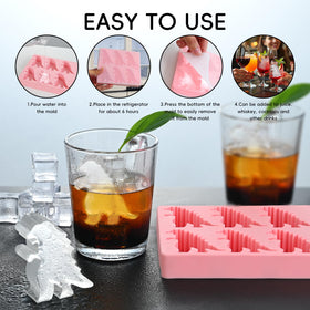 JANLOVE six-cube mold keeps drinks cold with giant ice blocks