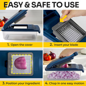JANSKA UltraChop pro-grade blades stay sharp longer for clean cuts.