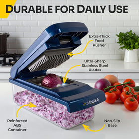 JANSKA UltraChop spiralizer creates fresh veggie noodles in minutes.