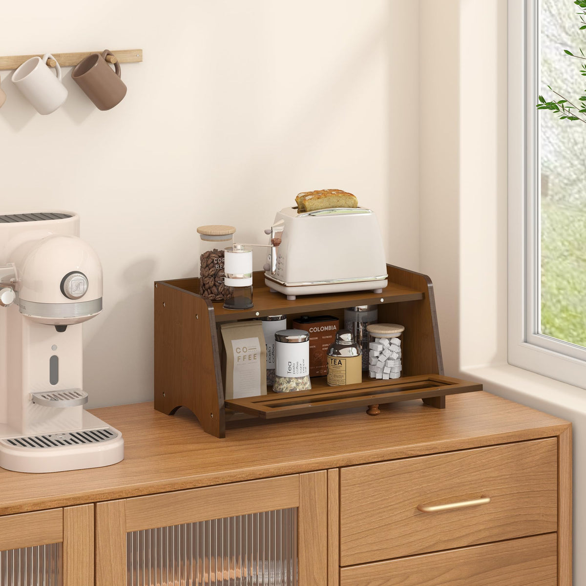 Countertop organization solution that supports everyday baking routines.