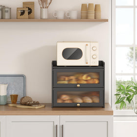 JANSNIMEN clear window bread box lets you monitor freshness at a glance