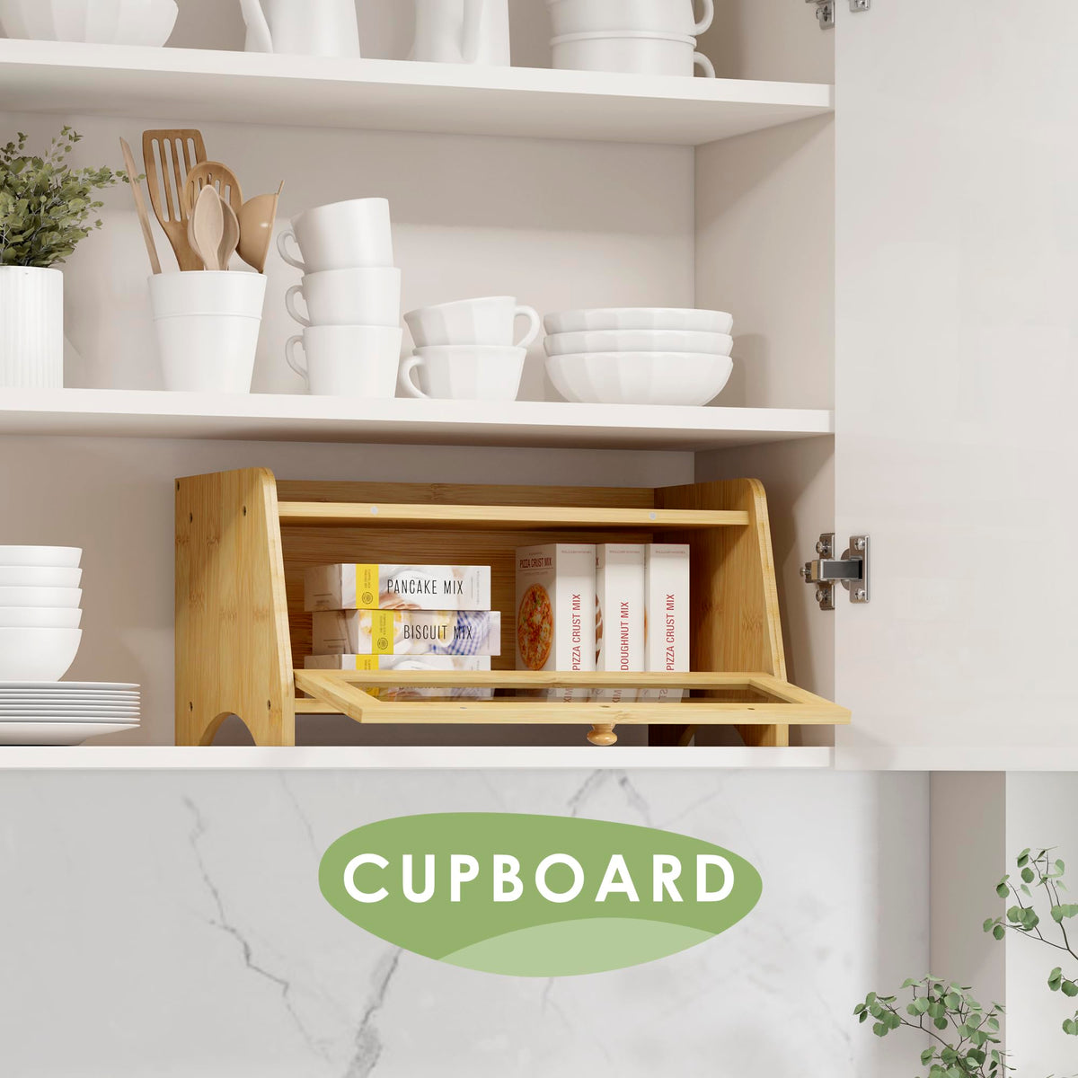 Jansnimen flat top workspace provides extra counter space.