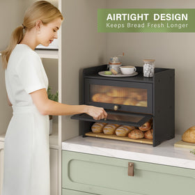JANSNIMEN vintage farmhouse bread storage enhances kitchen style