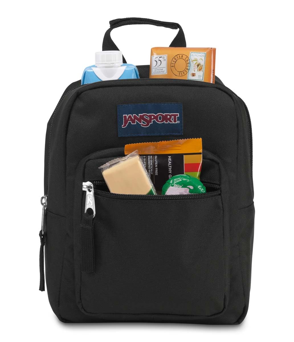 Compact Big Break lunch bag showing external zip pocket for utensils and napkins.
