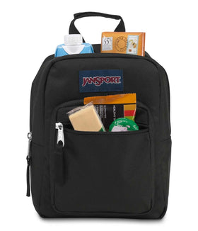 Compact Big Break lunch bag showing external zip pocket for utensils and napkins.