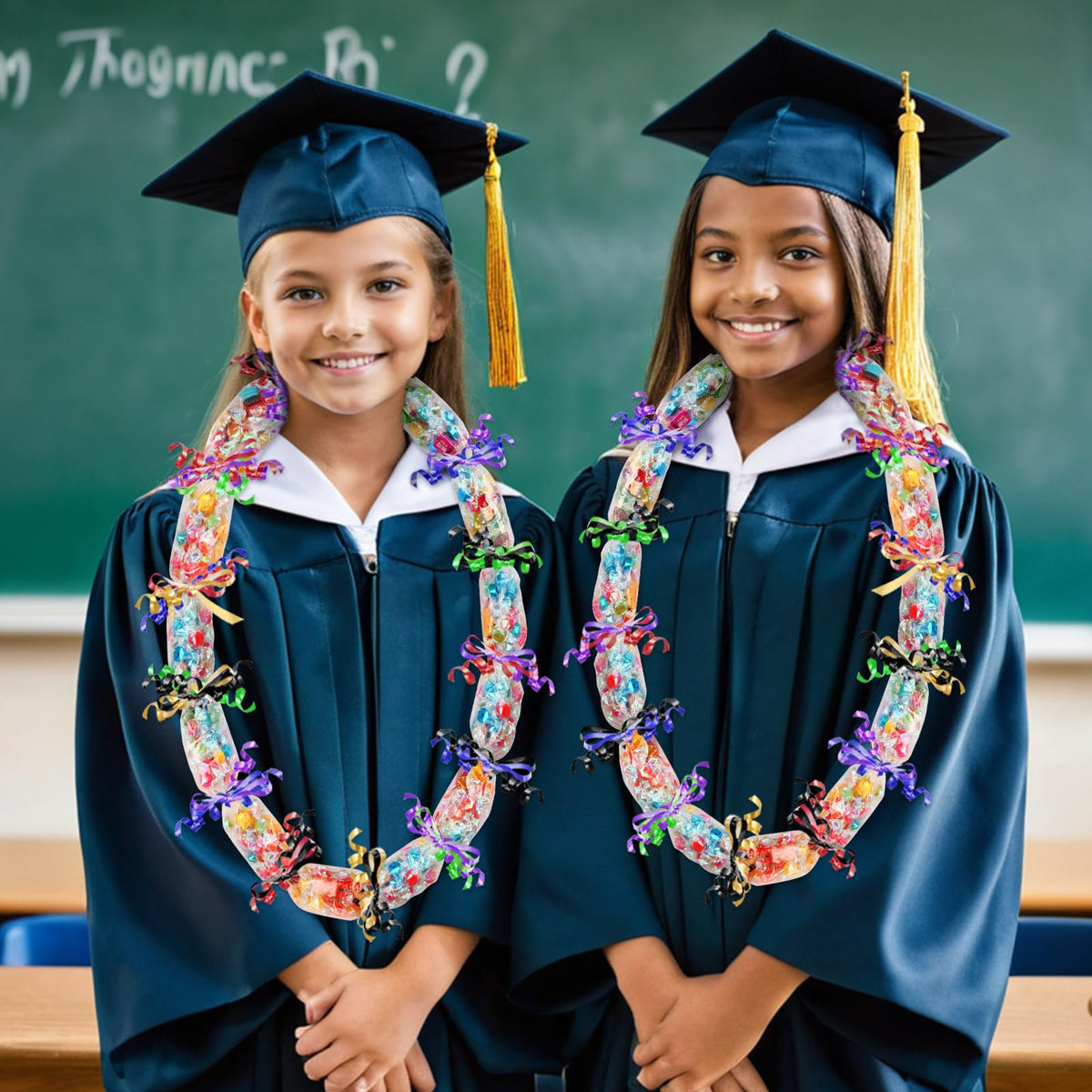 Jansun candy lei kit used as a heartfelt graduate gift