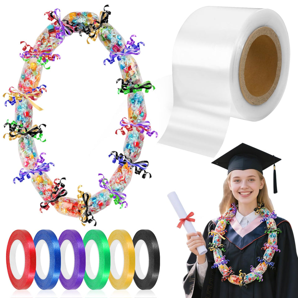 Jansun graduation lei kit with clear tubing for eye-catching candy leis