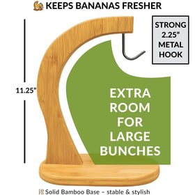 JapanBargain bamboo fruit hanger saves counter space with compact design.
