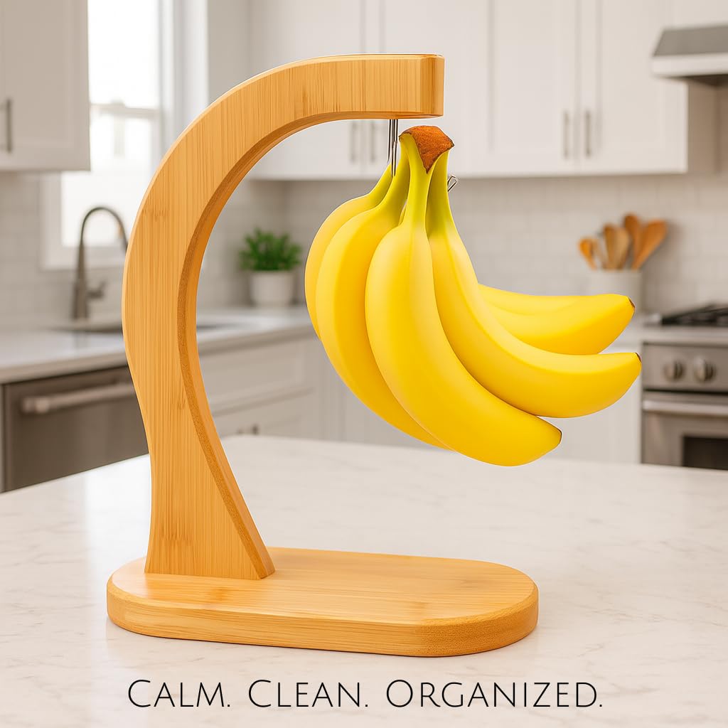 JapanBargain banana hanger kitchen storage keeps lightweight fruits tidy.