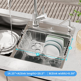 JAQ dimensions 14.96 by 8.27 by 4.33 inches, expandable.