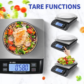JAQAZNVB scale package showing included AC adapter.