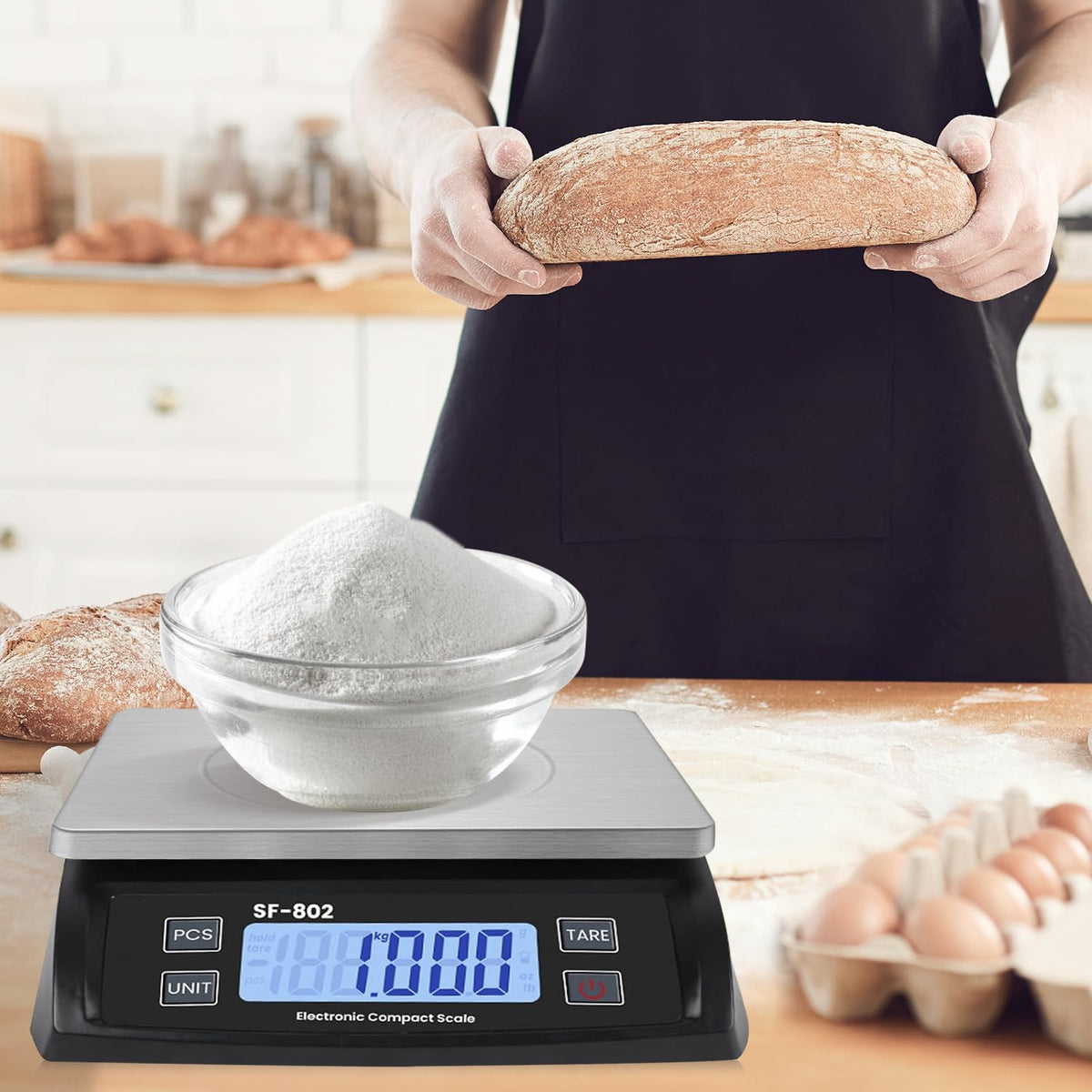 JAQAZNVB scale suited for multiple kitchen tasks and DIY projects.