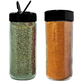 JARMING COLLECTIONS 16oz glass spice shaker with lid for organized, easy seasoning.