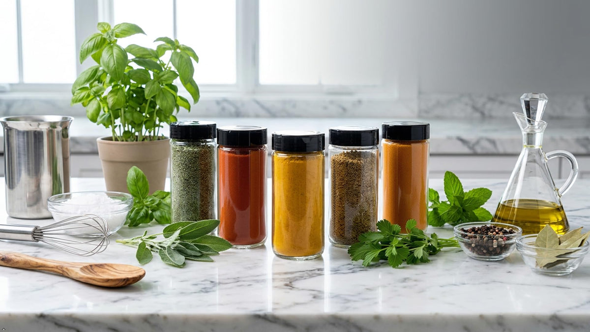 JARMING COLLECTIONS large 16oz containers store salt, pepper, and blends.