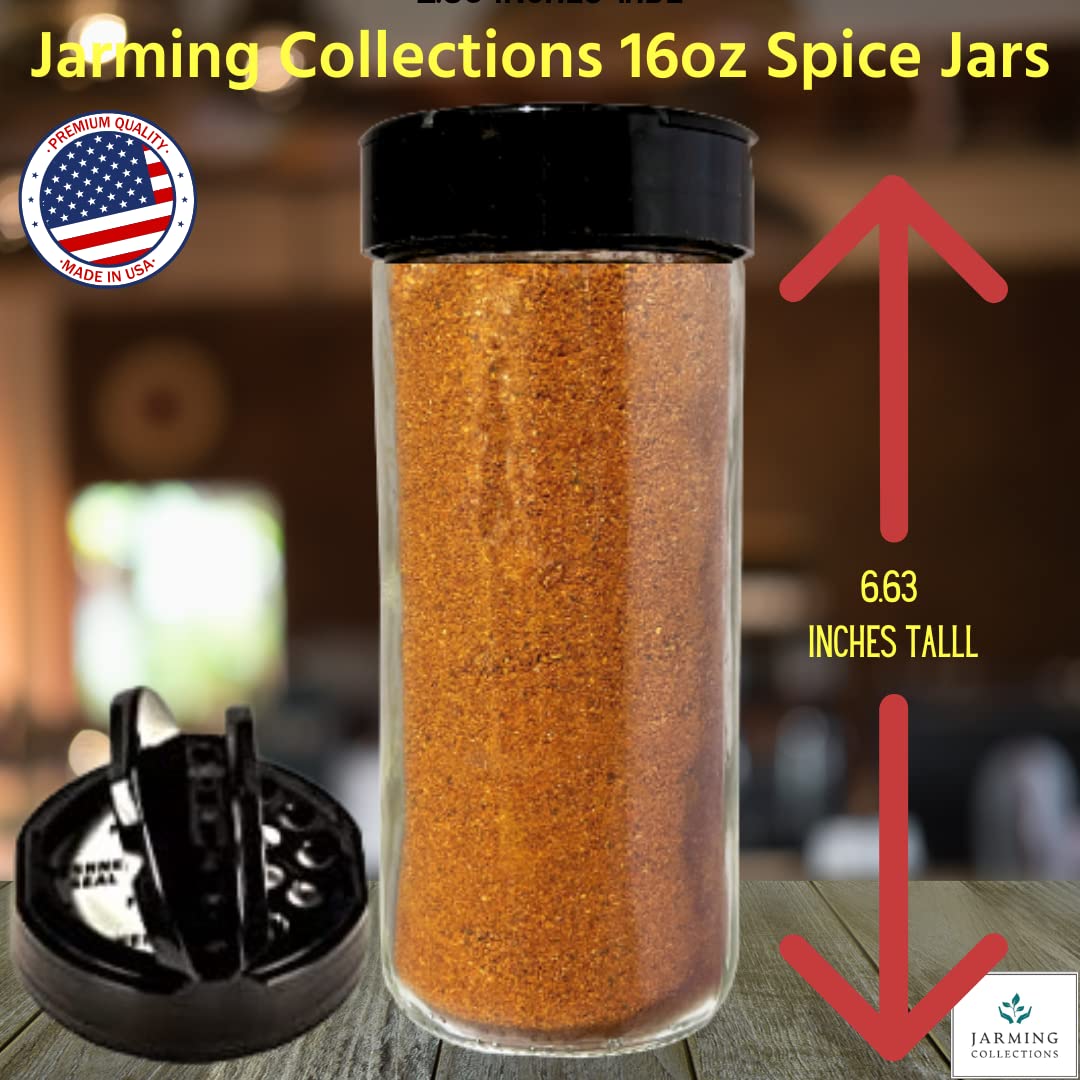 JARMING COLLECTIONS tall spice jars fit neatly in drawers and cabinets.