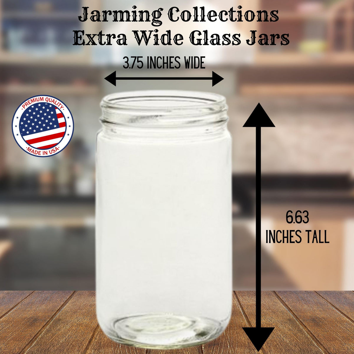 JARMING COLLECTIONS dishwasher-safe jar for effortless cleaning and reuse.