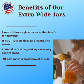 JARMING COLLECTIONS transparent jar helps quick identification of pantry staples.