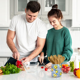 JarThenaAMCS Capri Lemon ceramic holder close-up with durable finish