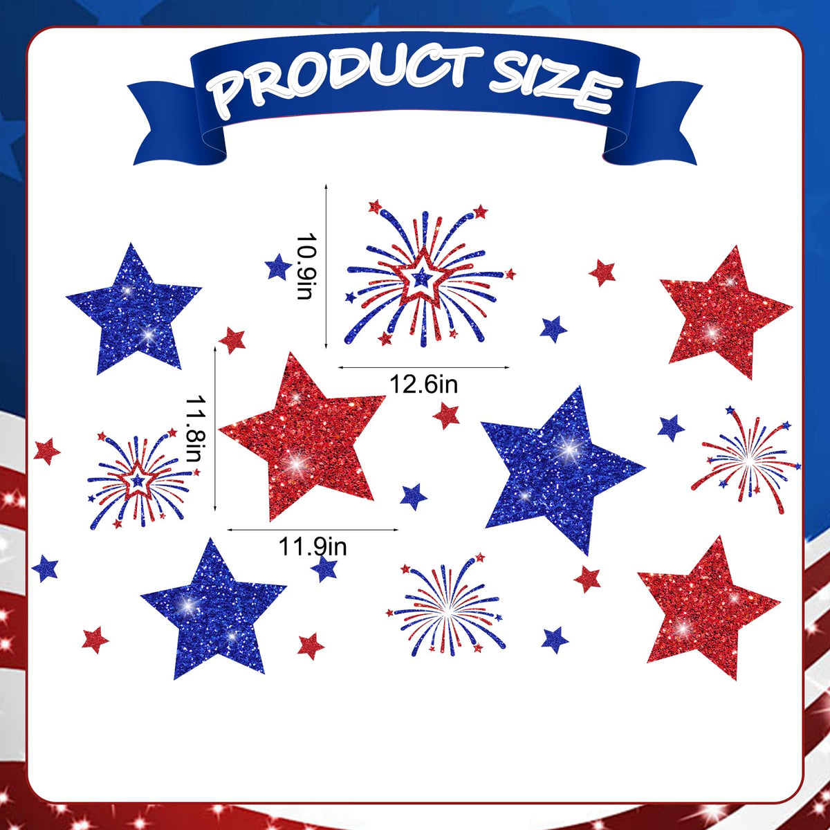 JarThenaAMCS red firework pattern magnet adds festive flair to refrigerators and metal boards.