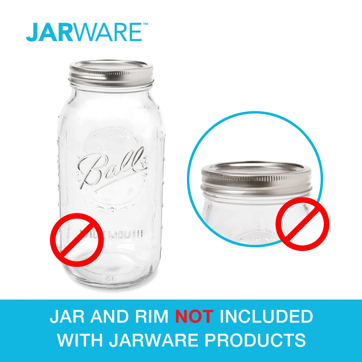 Jarware sip-tab seal close-up showing drip-free performance