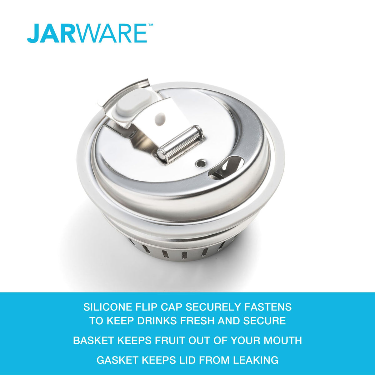 12-ounce wide-mouth jar ready for flavored water with Jarware