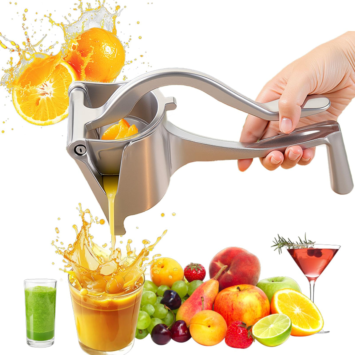 JASISS Juicer with ergonomic handle for effortless squeezing.