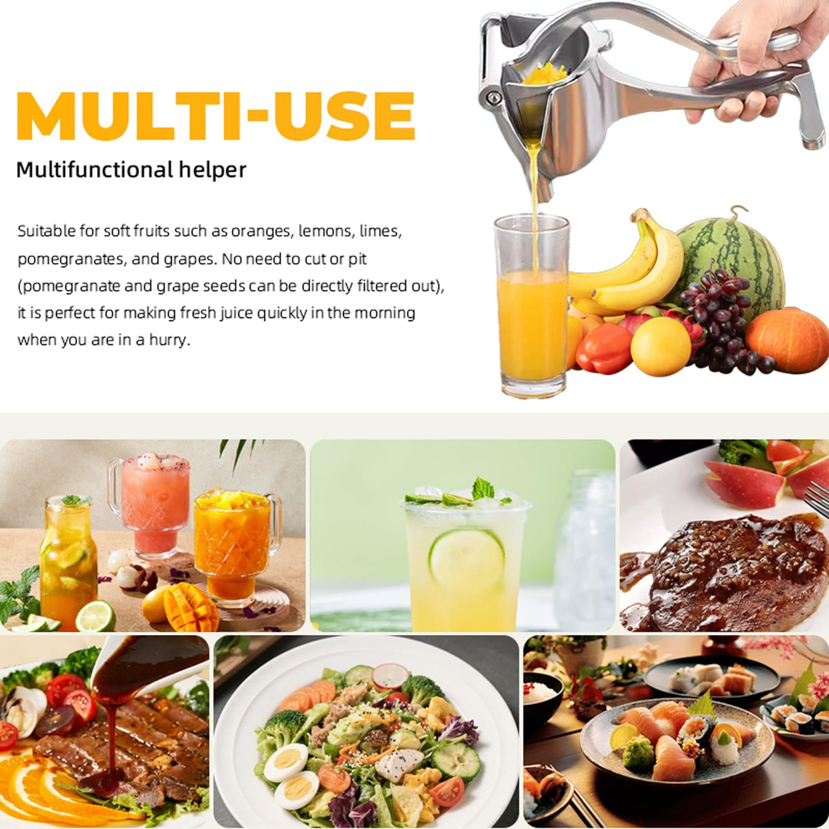 JASISS juice outlet with V-shaped spout for clean pours.