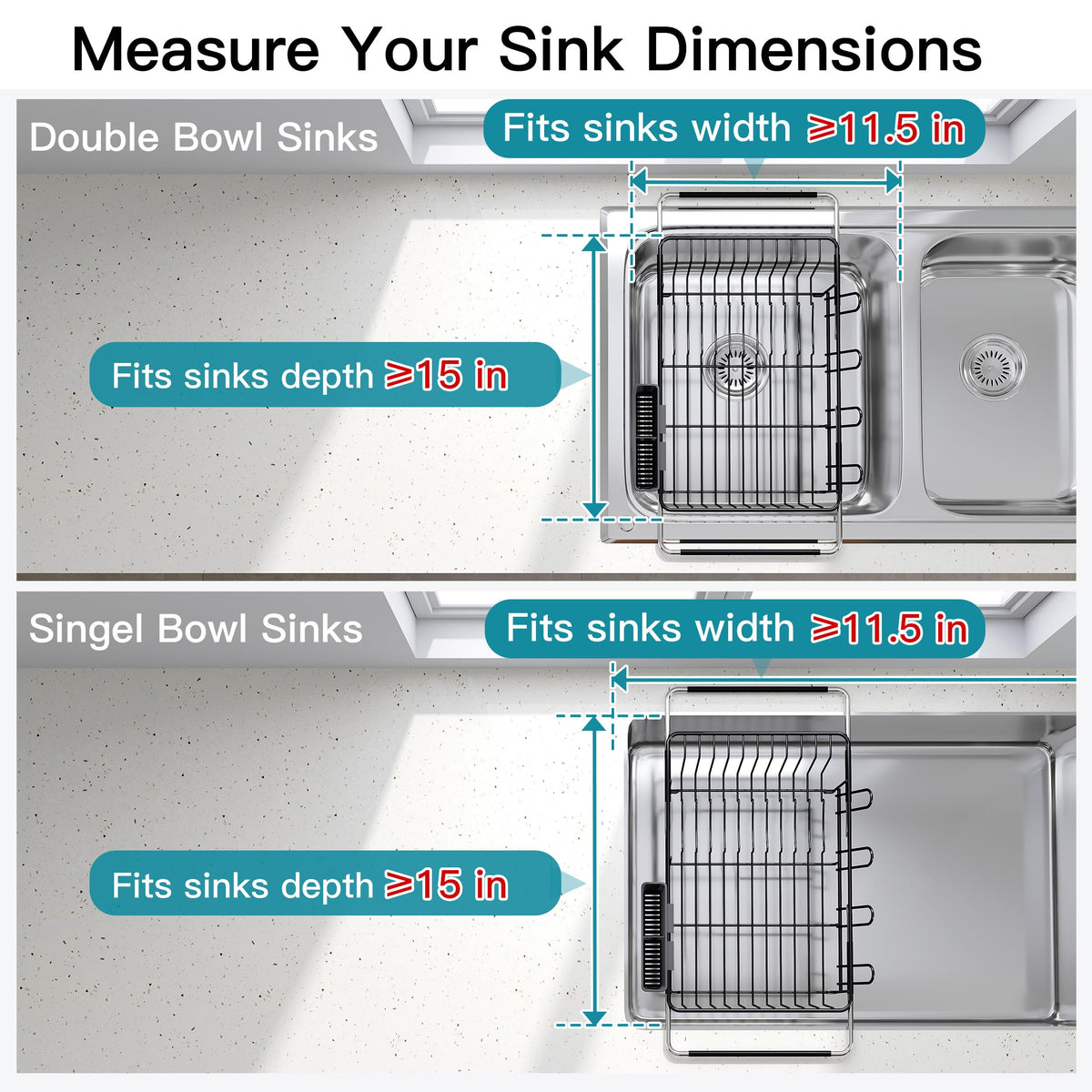 JASIWAY compact kitchen dish drainer holds essentials without overcrowding small spaces