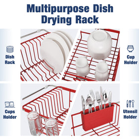 JASIWAY compact rack for small kitchens keeps plates and bowls organized.