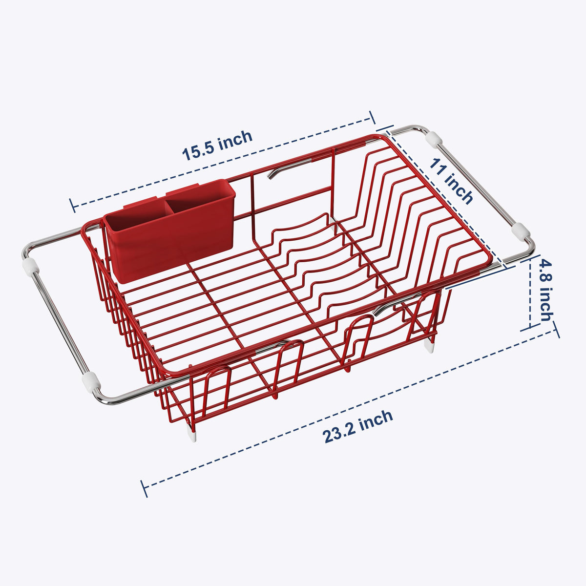 JASIWAY cup holders and cutlery tray integrated into the rack for utensils.