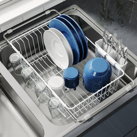 JASIWAY dish drying rack in sink for compact organization and quick drying