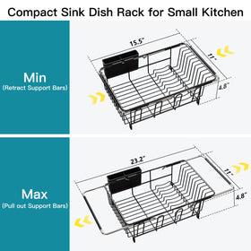 JASIWAY open-grid design drains directly into the sink for quick drying