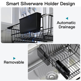 JASIWAY space-saving sink rack preserves counter space and aids drying