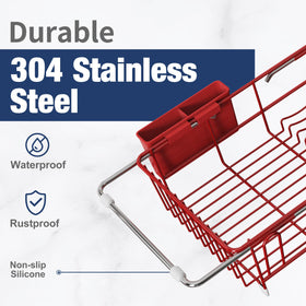 JASIWAY stainless steel dish drainer demonstrates rustproof durability.