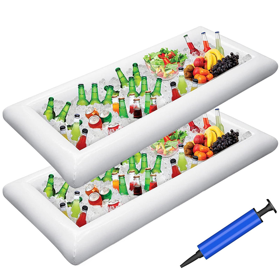 Jasonwell inflatable serving bar floating in a pool for poolside service