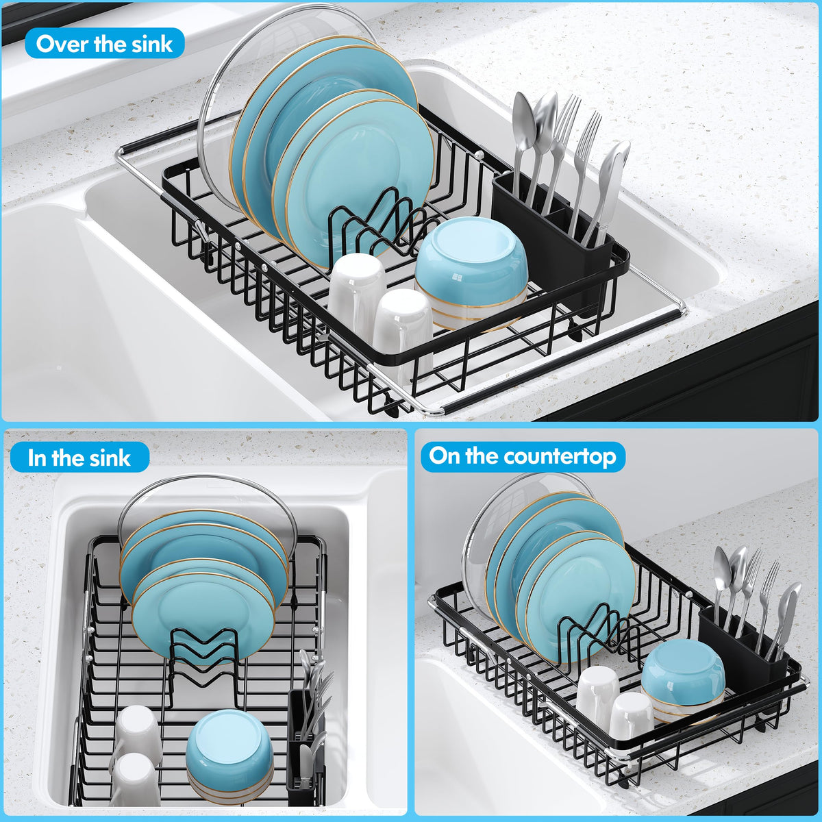 JASIWAY open-wire drain design lets water drip into the sink