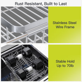 JASIWAY open-wire design drains directly into the sink for quick drying.