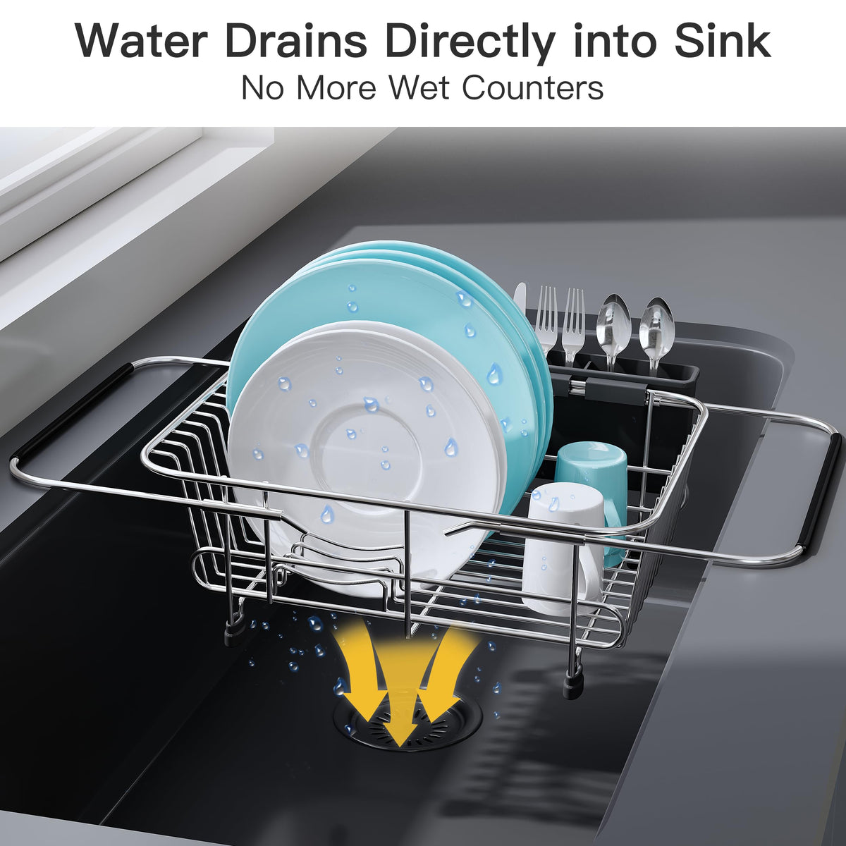 JASIWAY rust-proof stainless steel construction resists corrosion over time.