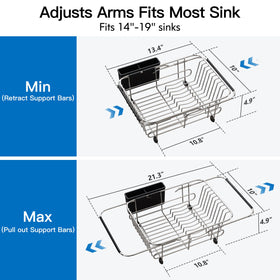 JASIWAY water drainage guides moisture back into the sink for quick air-drying.