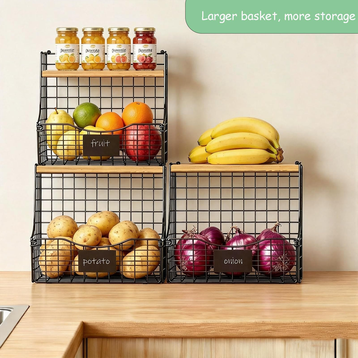 Jautokerdar wood lid adjusts to top or fence position for versatile storage.