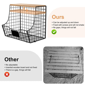 Jautokerdar set includes baskets with lids and five S hooks for versatility.
