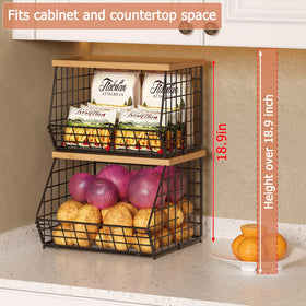 Jautokerdar stackable kitchen organizer demonstrates space-saving design