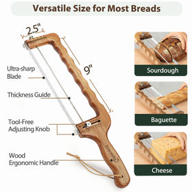 Jawanfu bread slicer reversible design for left or right handed use