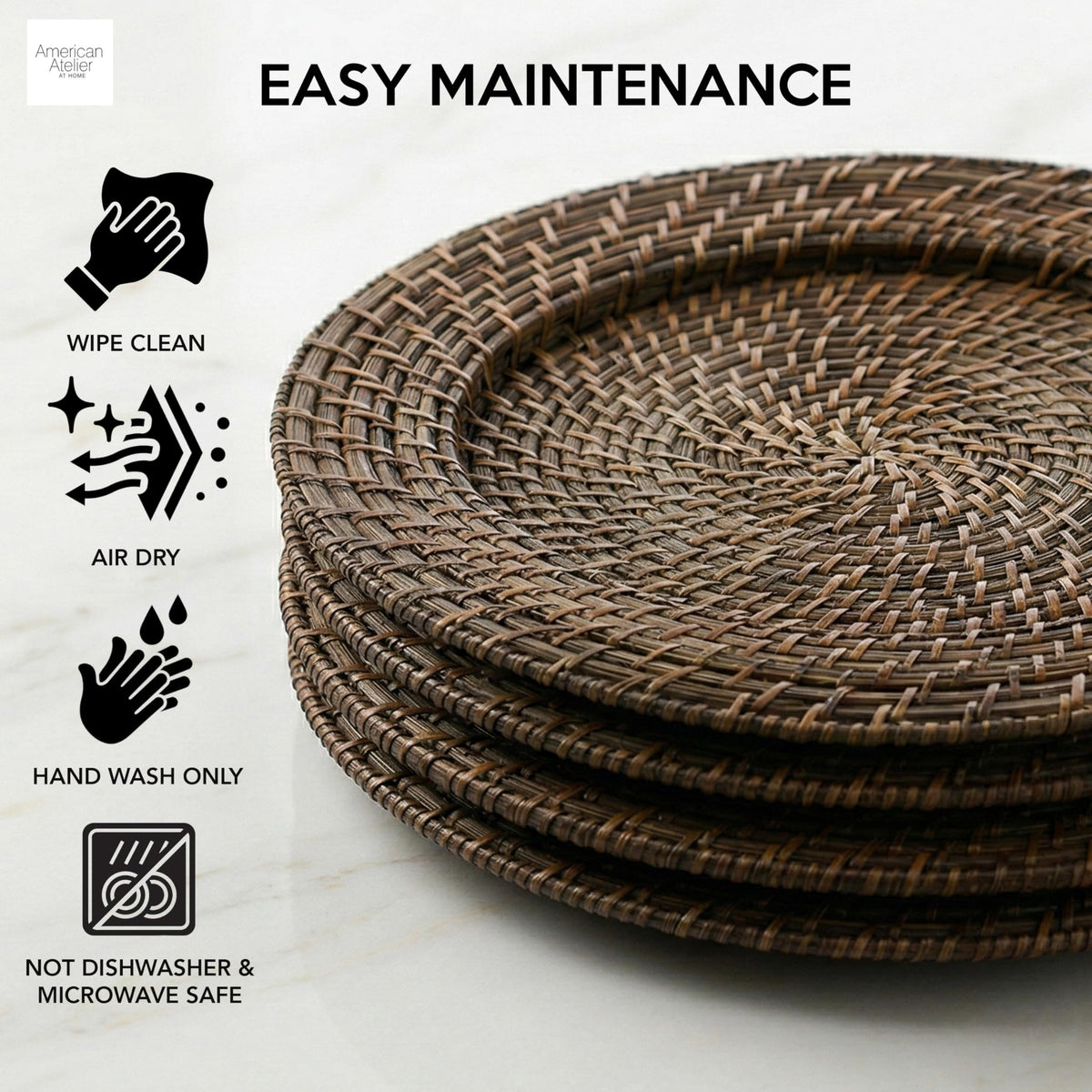 ChargeIt durable and reusable charger resisting warping during entertaining.