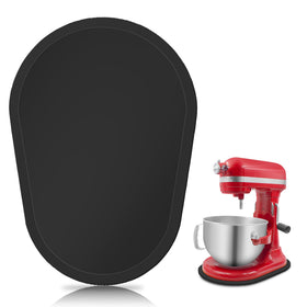 JAYOBGO Bamboo Mixer Slider in use to move a heavy KitchenAid mixer smoothly