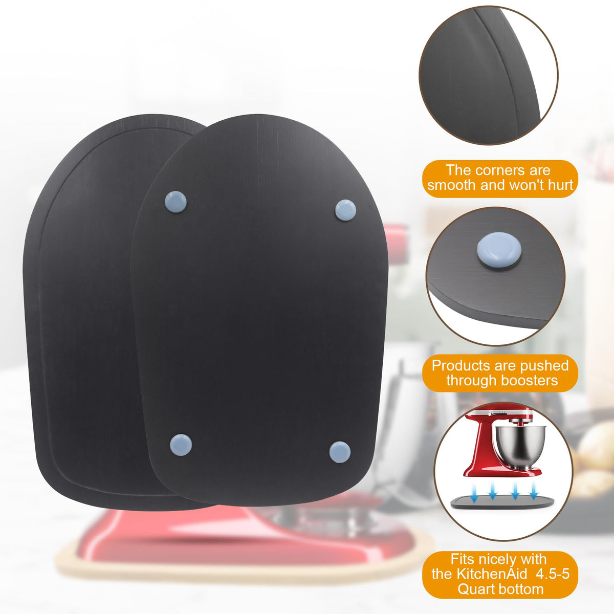 Jayobgo counter surface protection: bamboo mat reduces scratches during sliding.