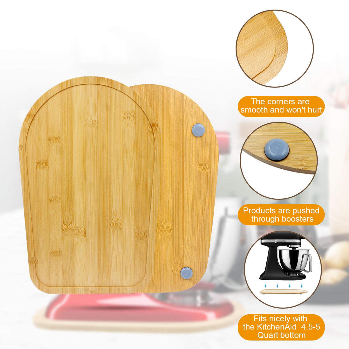 JAYOBGO bamboo slider mat as sliding tray for quick repositioning