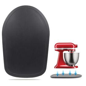 Jayobgo Bamboo Mixer Slider Mat shows tilt-head compatibility for KitchenAid.